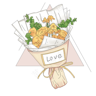 情人节一束香槟玫瑰花