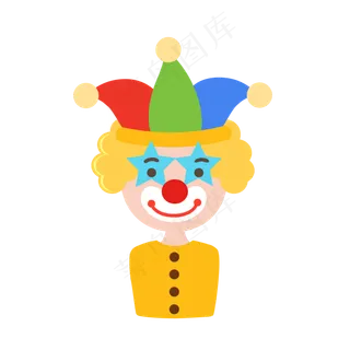 卡通诙谐愚人节小丑元素