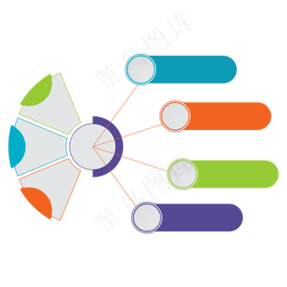 彩色商务ppt流程图