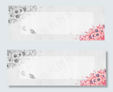 感恩节浪漫花朵清新banner海报背景