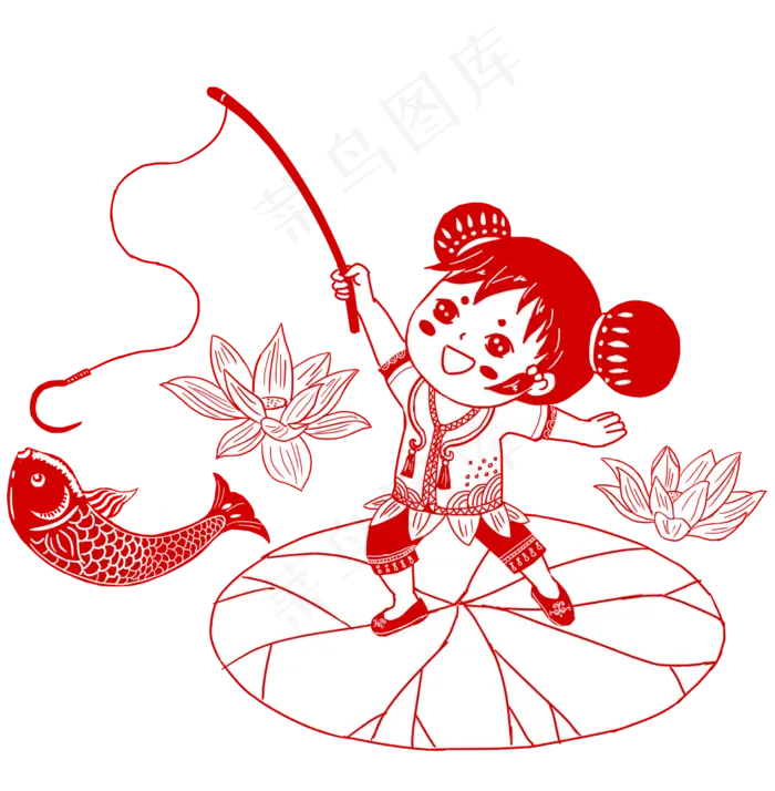 卡通新年鼠年剪纸农历2020,免抠元素(2480X2528(DPI:350))psd模版下载