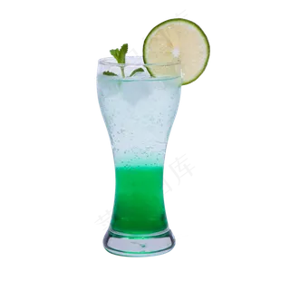 绿色圆柱鸡尾酒喝的元素