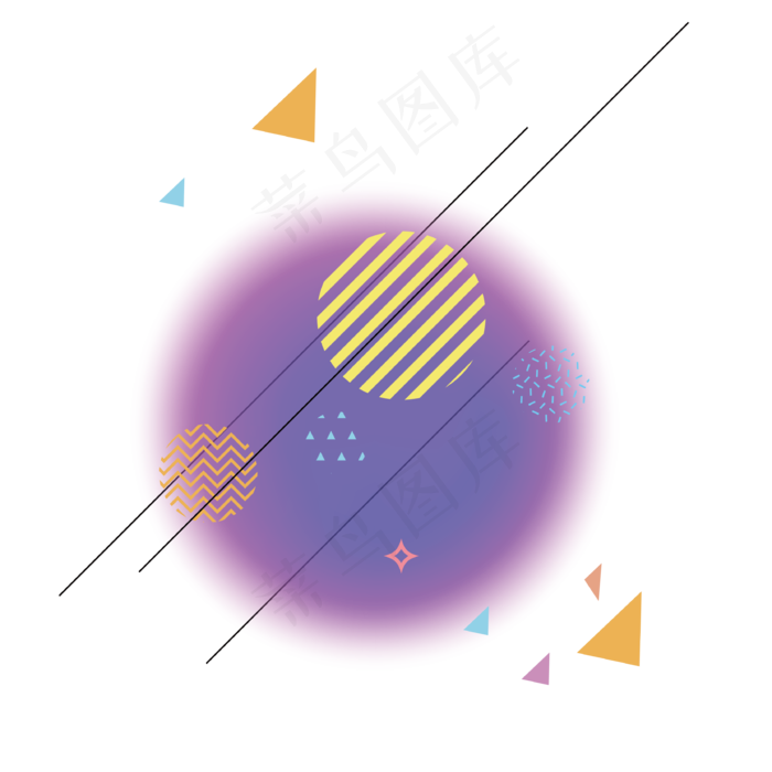 卡通氛围促销背景科技感电商免抠