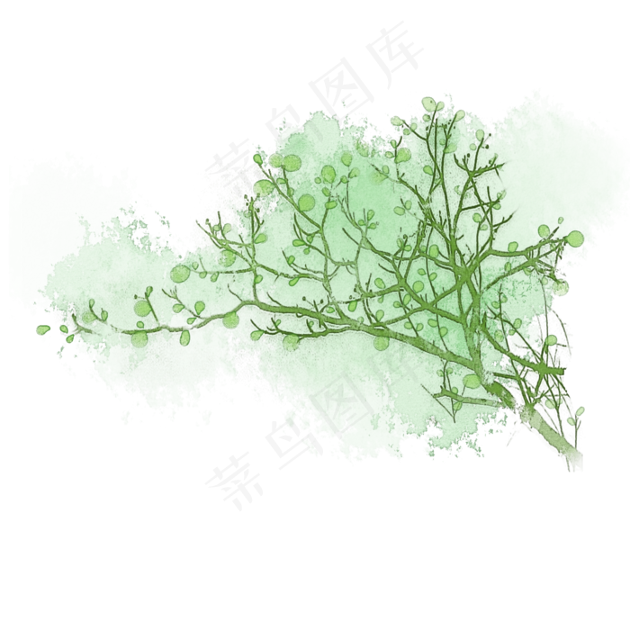 树枝绿叶草木PNG素材