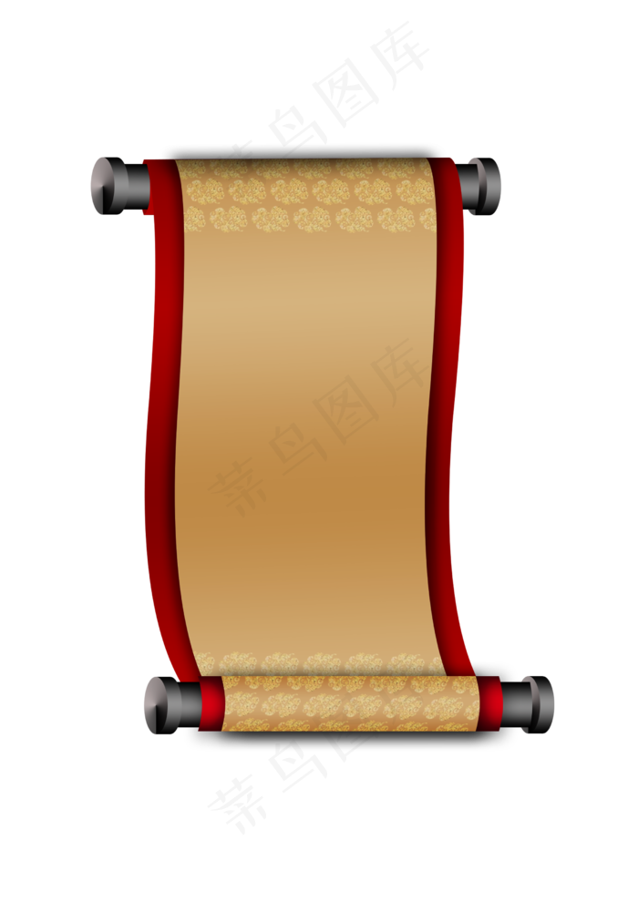 中国风卷轴免扣png,免抠元素