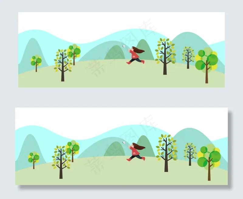 小清新五一劳动节出游(1920*700px 	       )psd模版下载