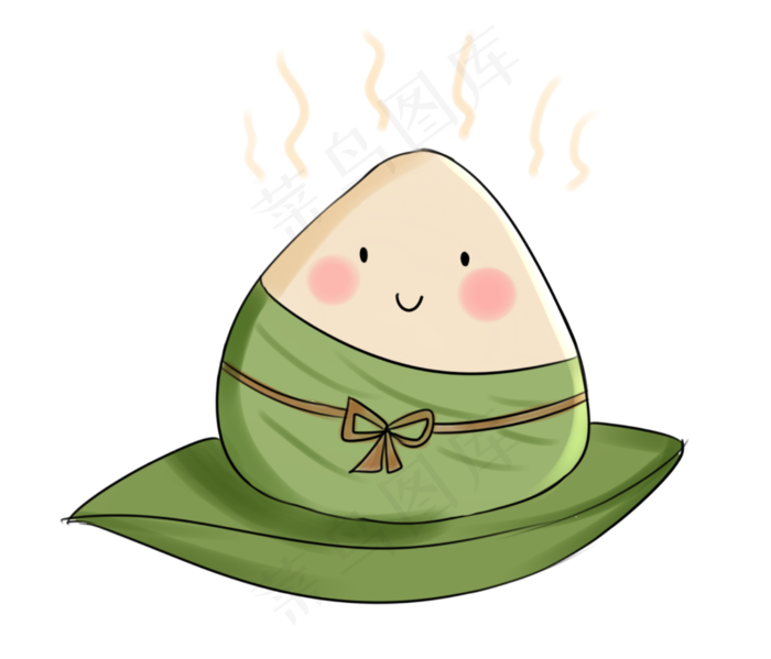 热乎乎的粽子插图(2336X2000(DPI:300))psd模版下载