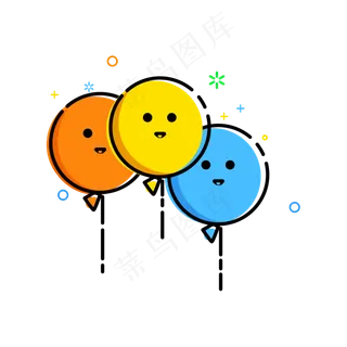 MBE风格气球免扣PNG,免抠元素