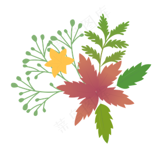 夏季夏天夏至叶子素材