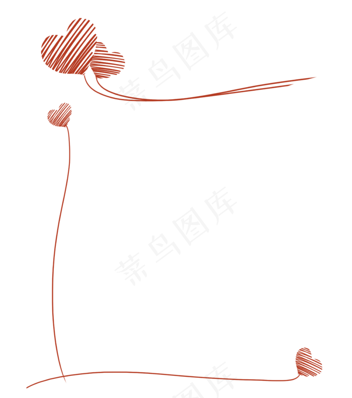 卡通情人节爱心边框