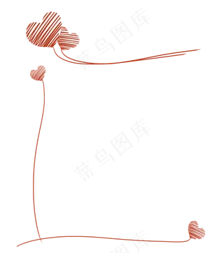 卡通情人节爱心边框