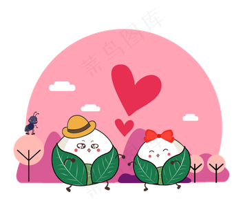 端午节可爱粽子卡通