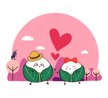 端午节可爱粽子卡通