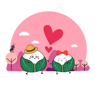 端午节可爱粽子卡通