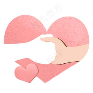 爱心亲情手牵手手势