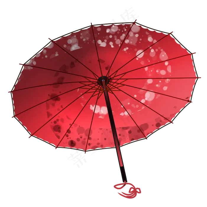 古典油纸伞水墨中国风红色唯美PNG,免抠元素(2500X2500(DPI:300))psd模版下载
