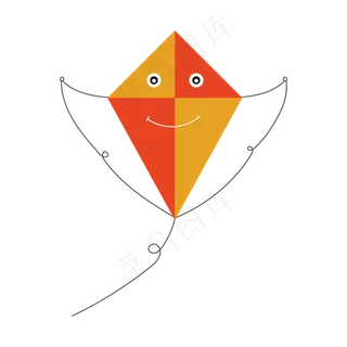 卡通带表情的风筝
