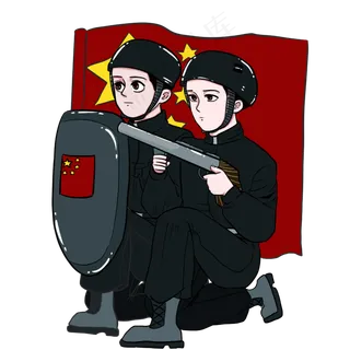 红色八一建军节拿着枪保卫国家的