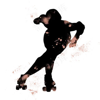 开学季轮滑社团招新剪影,免抠元素