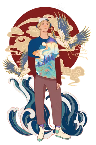 国潮时尚少年,免抠元素