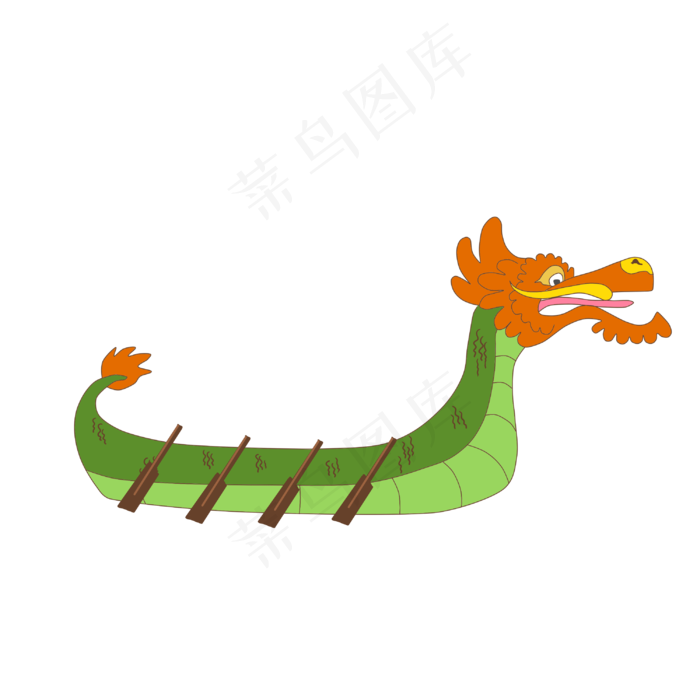 端午节绿色龙舟