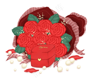 情人节玫瑰花礼盒