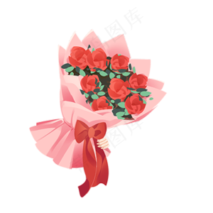 卡通花束