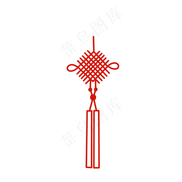 中国结简约创意手绘装饰,免抠元素(3000X3000(DPI:300))psd模版下载