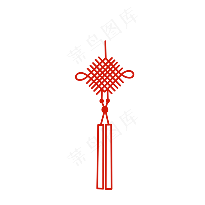中国结简约创意手绘装饰,免抠元素(3000X3000(DPI:300))psd模版下载