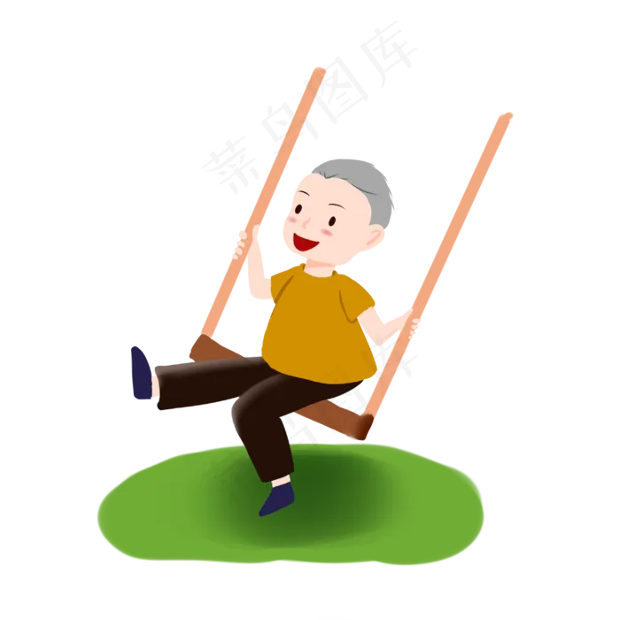 清明节户外荡秋千的老人(3000X3000(DPI:96))psd模版下载