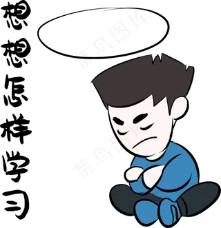 思考学习高考表情