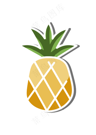 水果蔬菜图标组合菠萝