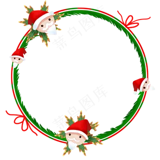 圣诞节圣诞老人边框,免抠元素