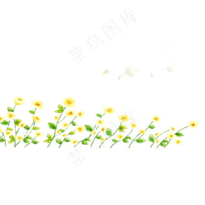 卡通黄色鲜花下载(2000X2000(DPI:300))psd模版下载