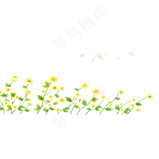 卡通黄色鲜花下载