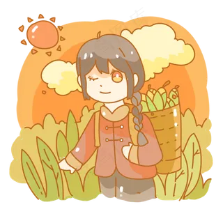 八十年代田间劳作少女