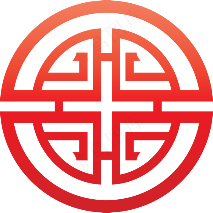 中国结风格矢量装饰纹理,免抠元素(2000*2000px 300 dpi )ai矢量模版下载