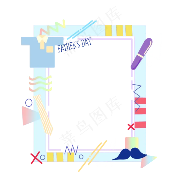 彩色图形装饰边框(2000X2000(DPI:300))psd模版下载