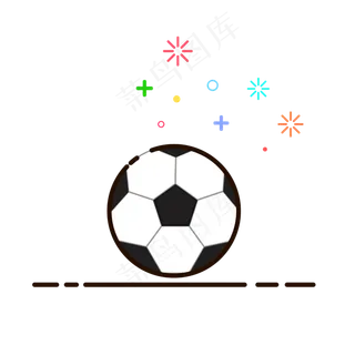 手绘矢量MBE足球,免抠元素