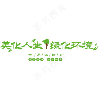 保护环境创意艺术字