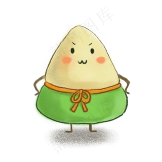 端午节卡通手绘粽子绿色