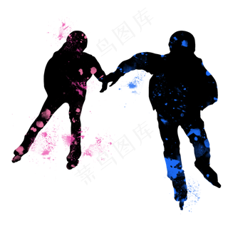 开学季轮滑社团招新剪影,免抠元素