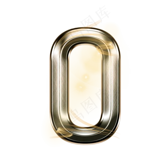 金属光效数字0(2000*2000px 	      )psd模版下载