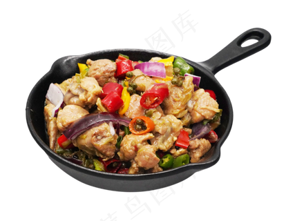 平底锅炒鸡块,免抠元素