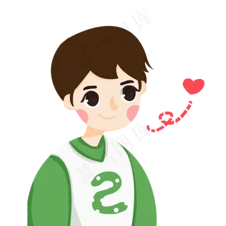 卡通情侣头像设计素材