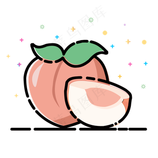 粉色美味水果桃子