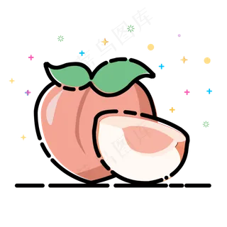 粉色美味水果桃子