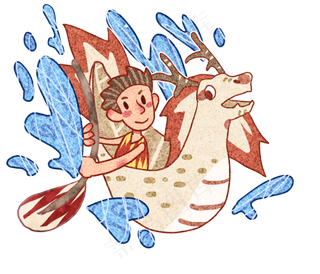 端午节单人划龙舟