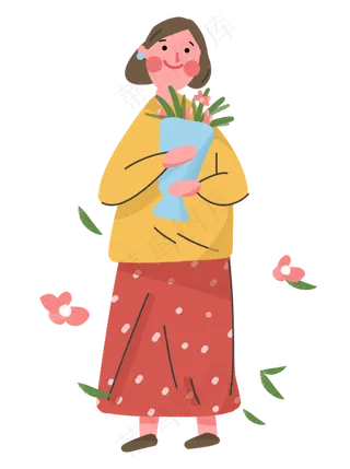 教师节收到鲜花的老师