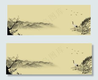 淘宝水墨中国风山水